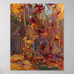 Poster Tom Thomson Painting Maple Saplings Canadense Land