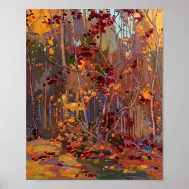 Poster Tom Thomson Painting Maple Saplings Canadense Land (Frente)