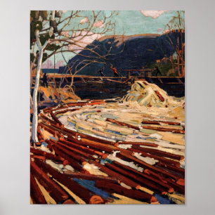 Poster Tom Thomson Pintando A Paisagem Canadiana Da Unida