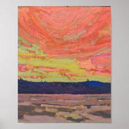 Poster Tom Thomson Pinting Sunset Ontario Landscape