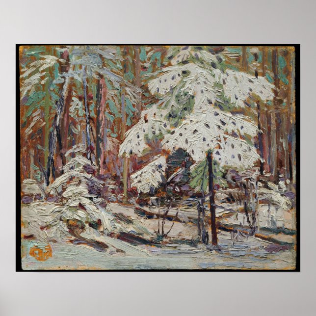 Poster Tom Thomson Snow na floresta (Frente)