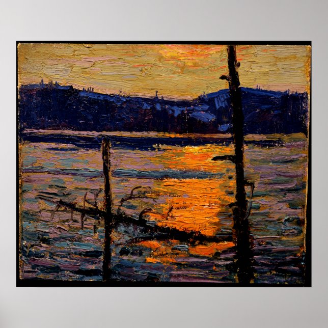 Poster Tom Thomson - Sunset, Lago Canoe (Frente)
