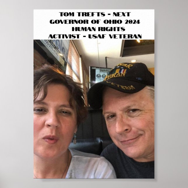 Poster Tom Trefts For Ohio Governador 2024 (Frente)