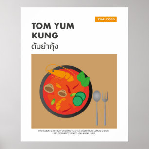 Poster Tom Yum Kung, Comida-Arte Picante Tailandês