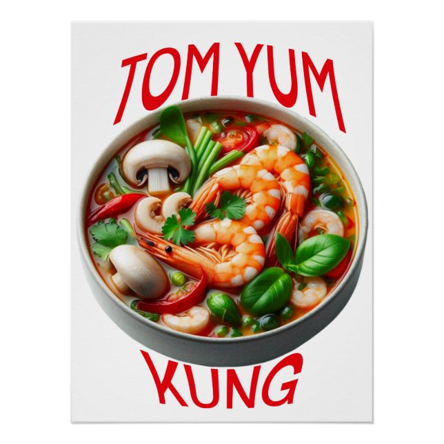 Pôster Tom yum kung thai comida (Frente)