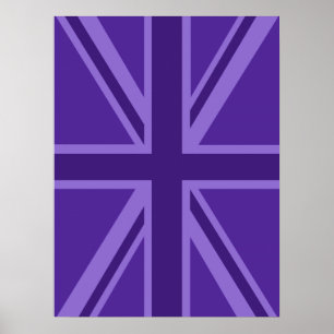 Pôster Tomada de União de Cores Roxo Vibrante