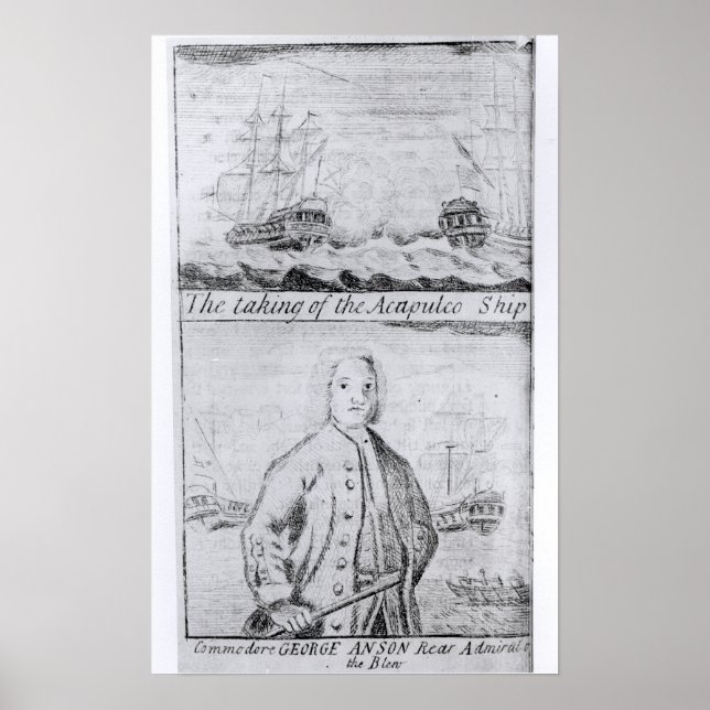 Poster Tomada do navio Acapulco, 20 de junho de 1743 (Frente)