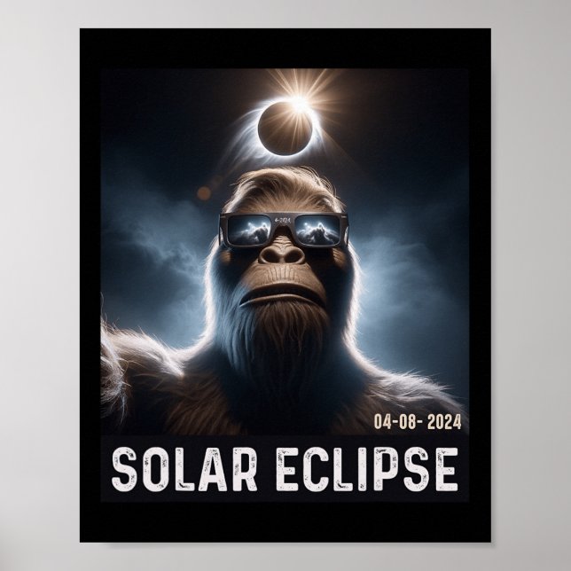 Poster Tomar Uma Selfie Com Óculos Eclipse Solar 2024 (Frente)
