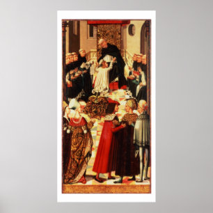 Pôster Tomás de Aquino que está sendo recebido no O