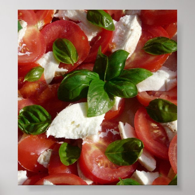Pôster Tomate e Mozzarella Salad (Frente)