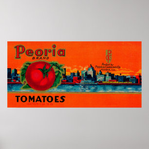 Poster Tomate LabelPeoria de Peoria, IL
