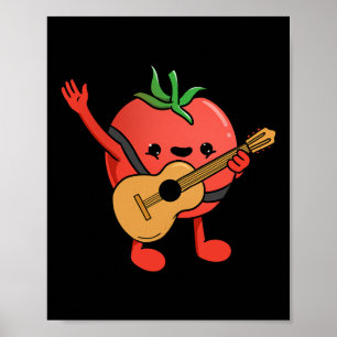 Poster Tomate Tocando Guitarra Amante de Tomate
