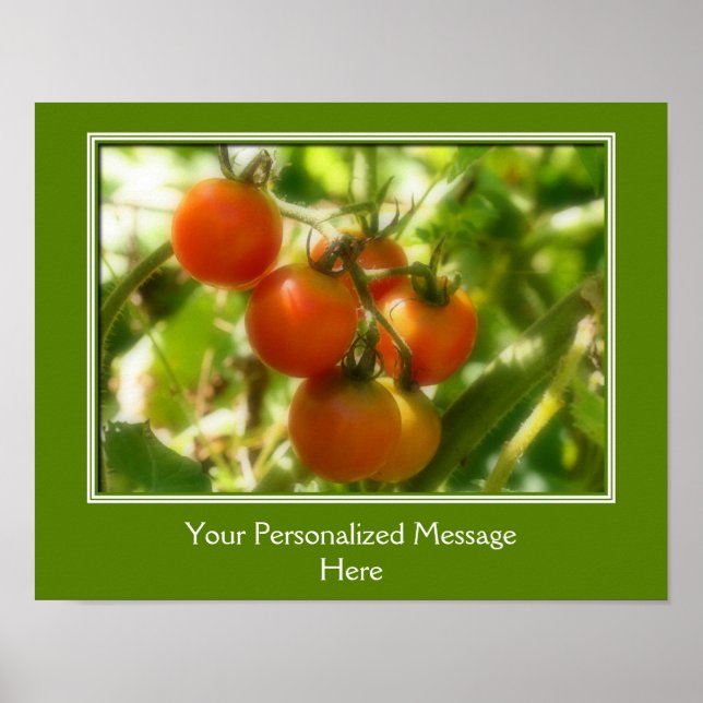 Pôster Tomates De Cereja Na Vinha Personalizados (Frente)