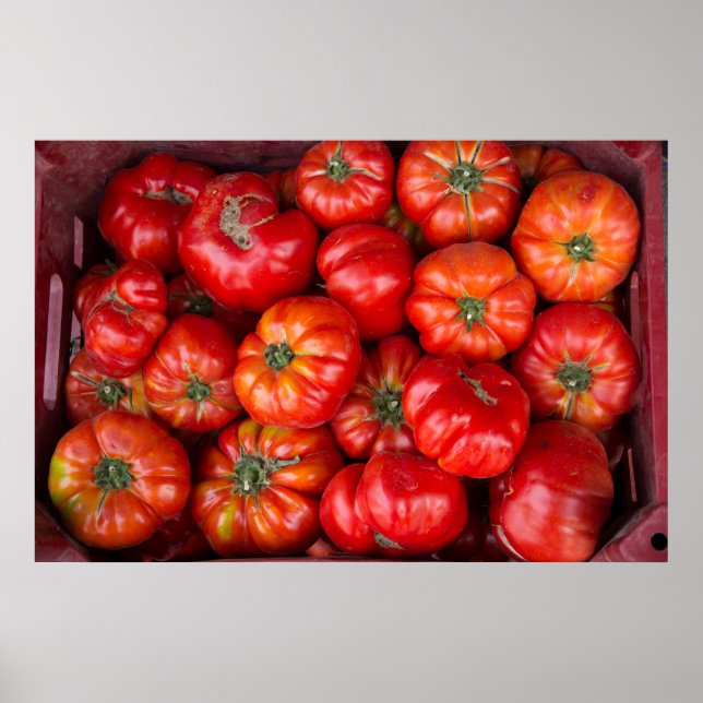 Pôster Tomates No Mercado (Frente)