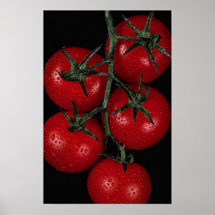 Pôster Tomates vermelhos frescos e suculentos