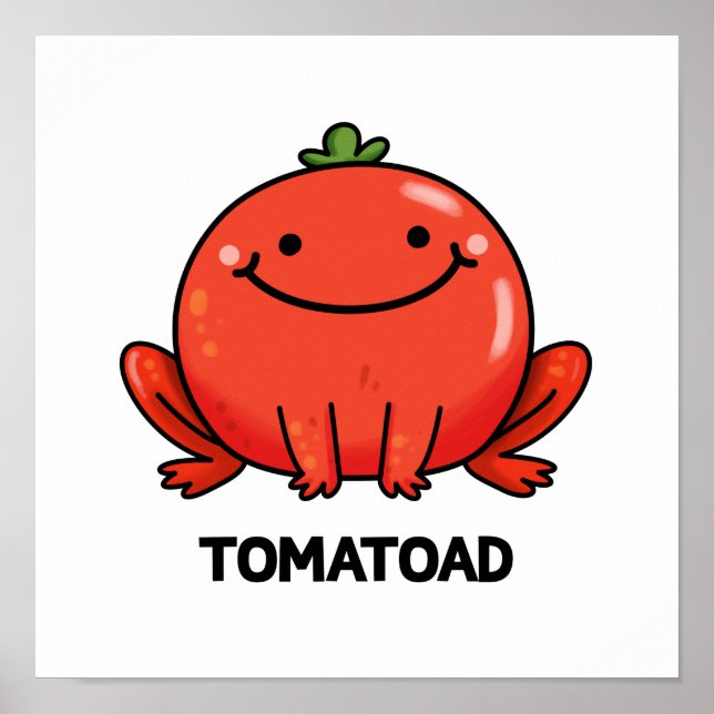 Poster Tomatoad Cute Tomato Toad Pun (Frente)