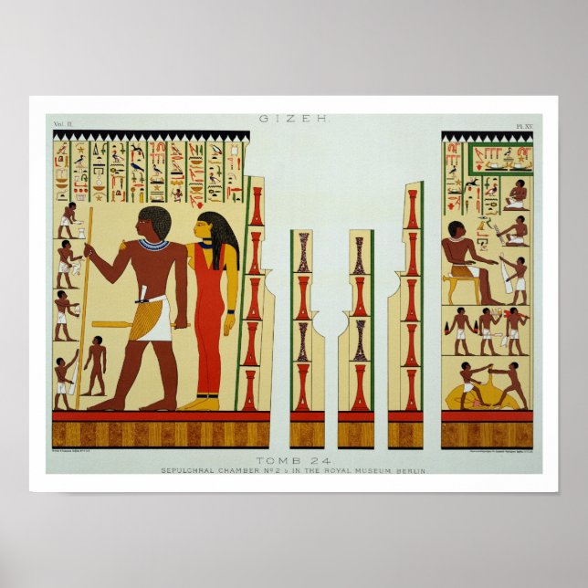 Pôster Tomb 24, Seção Sepulchral nº 2, de Gizeh, Vol (Frente)