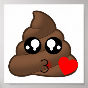 Pôster Tombadilho Emoji do amor do coração