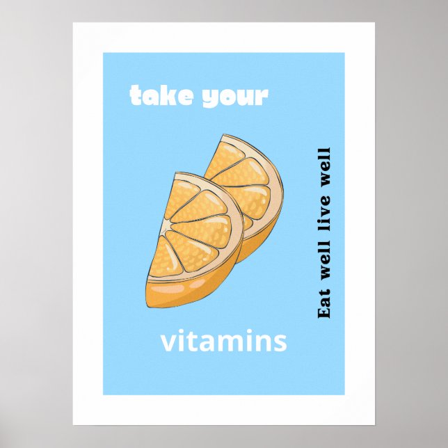 Poster Tome as vitaminas (Frente)