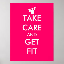 Poster Tome cuidado e Ajustado pequeno