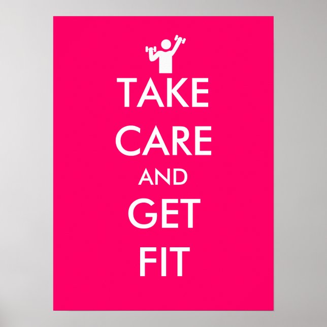 Poster Tome cuidado e Ajustado pequeno (Frente)