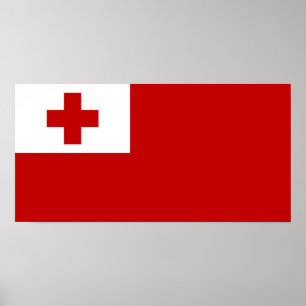 Poster Tonga - bandeira tonganesa