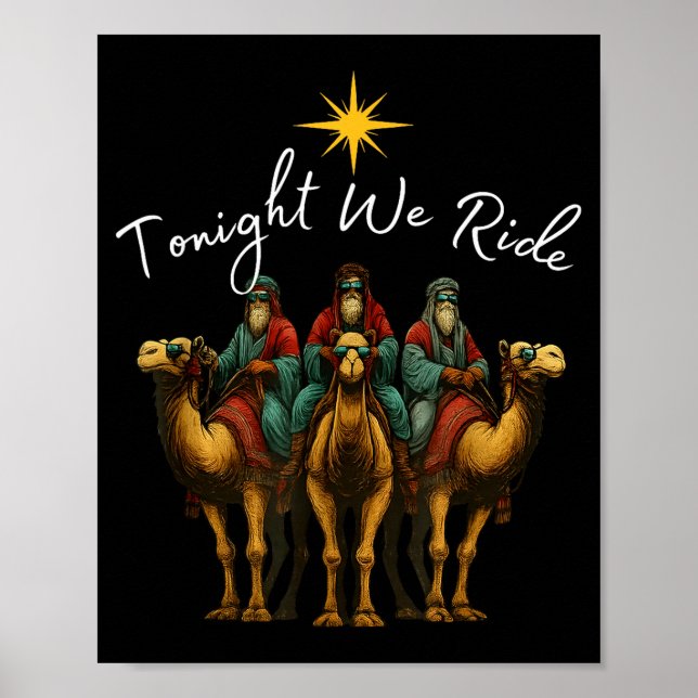Poster Tonight We Ride Christmas, 3 Wise Men, Christian C (Frente)