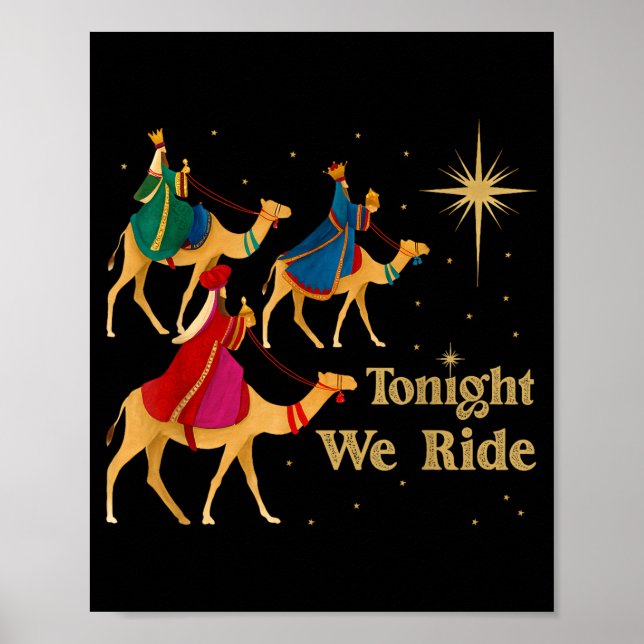 Poster Tonight We Ride Christmas 3 Wise Men Christian Chr (Frente)