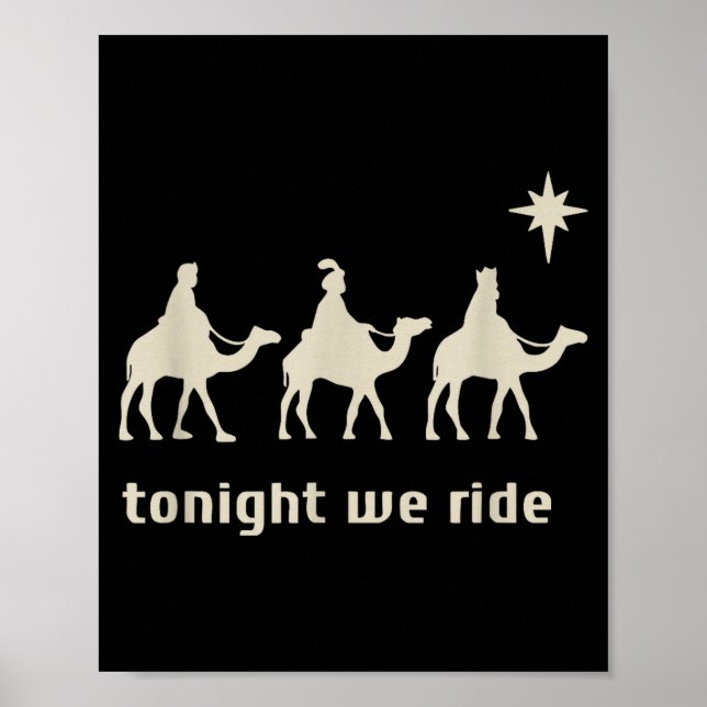 Poster Tonight We Ride Three Wise Men Christmas Christian (Frente)