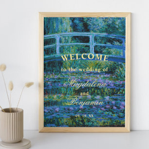 Poster Tons de Joia Sombrios Monet Lírios de Água Casamen