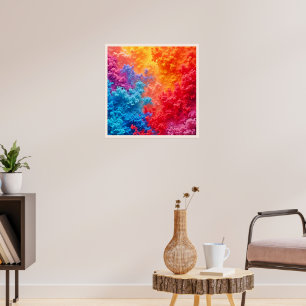 Poster Tons de Nuvem Abstrata Vibrante