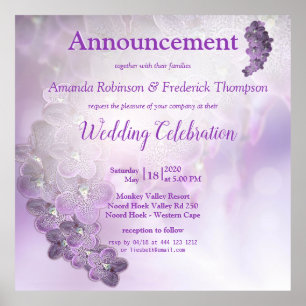 Poster Tons de Orquídeas Roxas Violeta