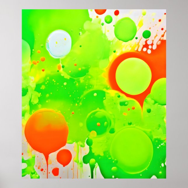 Poster Tons Verdes e Laranja (Frente)