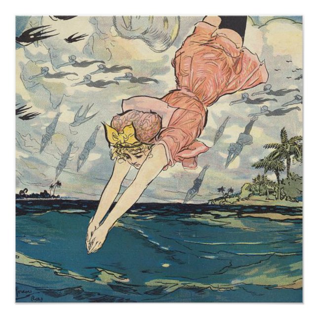 Pôster TOP Dive Girl (Frente)