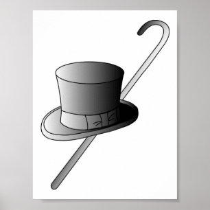 Poster Top Hat e Cane
