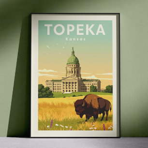 Poster Topeka Kansas Antiga