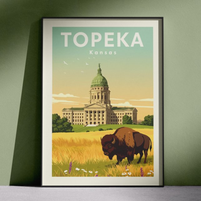 Poster Topeka Kansas Antiga (Criador carregado)