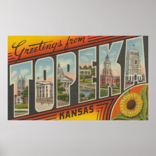 Poster Topeka, letra ScenesTopeka de KansasLarge, KA 2