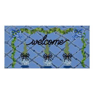 Pôster Tópico de potes de gengibre azul da China