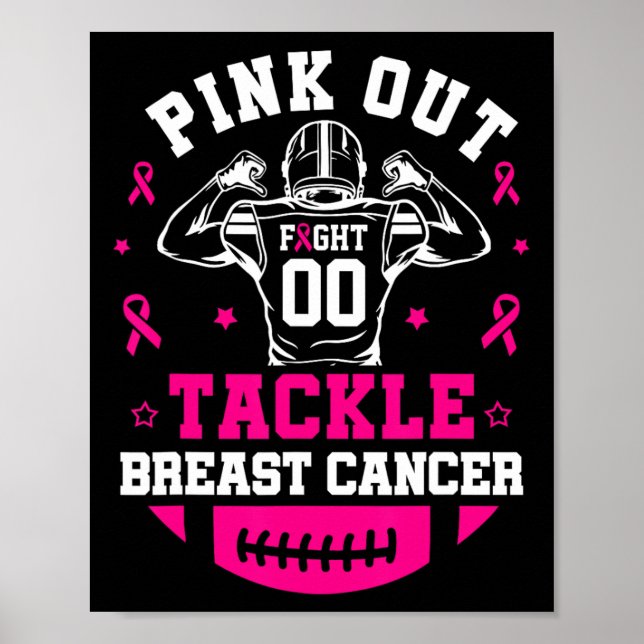 Poster Tópico rosa para combater a conscientização do Can (Frente)