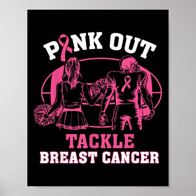 Poster Tópico rosa para combater a conscientização do Can (Frente)