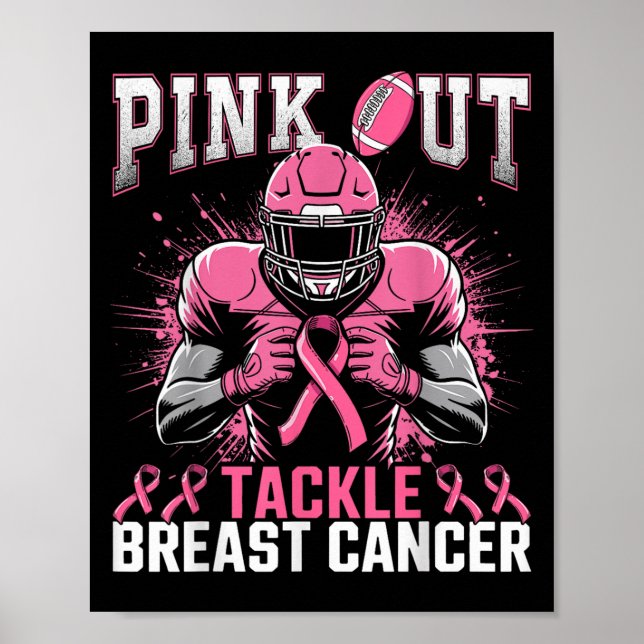 Poster Tópico rosa para combater a conscientização do Can (Frente)