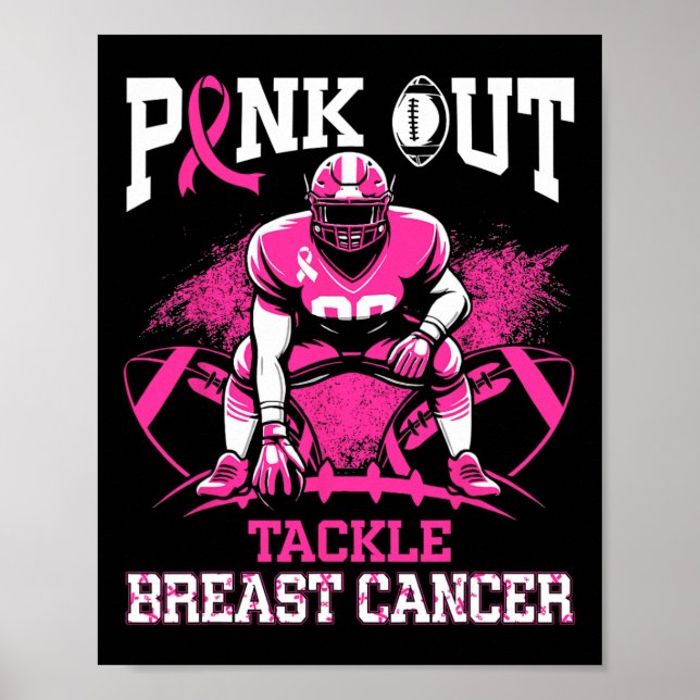 Poster Tópico rosa para combater a conscientização do Can (Frente)