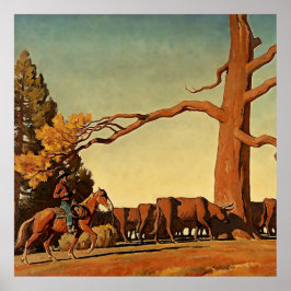 Poster “Topo da Serra” Arte Ocidental por Maynard Dixon