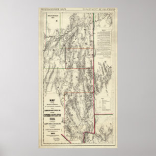 Poster Topografia de Nevada do sul