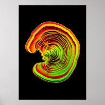 Topografia Térmica Neon Vibrante Abstrata 3D