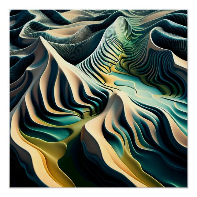 Pôster Topographic Currents (Frente)