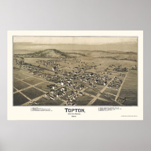 Poster Topton, PA Panorâmica - 1893