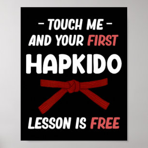 Poster Toque em Mim e Sua Primeira Aula de Hapkido é Grát