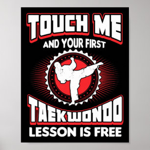 Poster Toque Em Mim E Sua Primeira Lição De Taekwondo Est